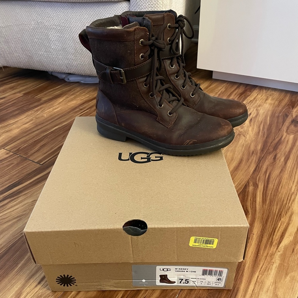 UGG Kesey Boots - waterproof and Sherpa lined combat boots